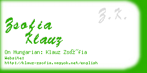 zsofia klauz business card